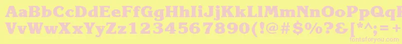 KorinnablackattBold Font – Pink Fonts on Yellow Background