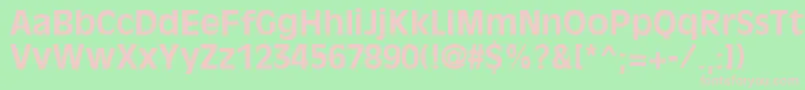 Fonte OliviaantiqueBold – fontes rosa em um fundo verde