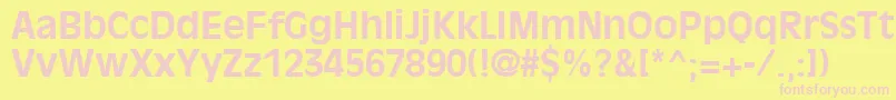 OliviaantiqueBold Font – Pink Fonts on Yellow Background