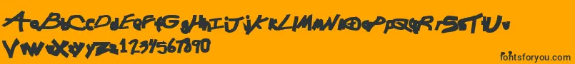 ChunkmuffinBlack Font – Black Fonts on Orange Background