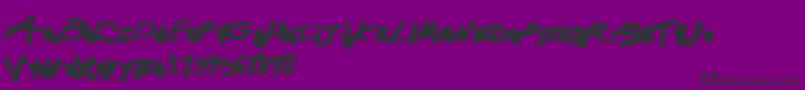 ChunkmuffinBlack-Schriftart – Schwarze Schriften auf violettem Hintergrund