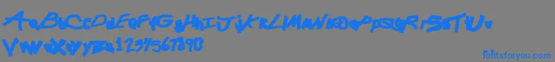 ChunkmuffinBlack Font – Blue Fonts on Gray Background