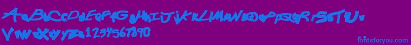 ChunkmuffinBlack Font – Blue Fonts on Purple Background