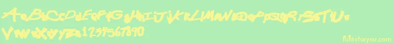 ChunkmuffinBlack Font – Yellow Fonts on Green Background