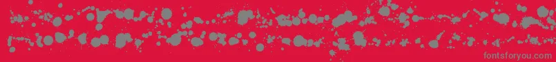 WcRhesusABta-Schriftart – Graue Schriften auf rotem Hintergrund