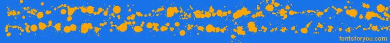 WcRhesusABta Font – Orange Fonts on Blue Background
