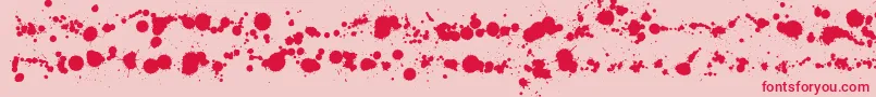 WcRhesusABta-Schriftart – Rote Schriften auf rosa Hintergrund