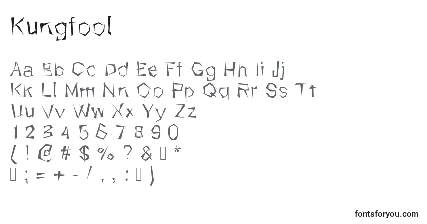 Czcionka Kungfool – alfabet, cyfry, specjalne znaki