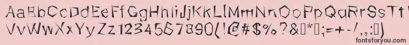 フォントKungfool – ピンクの背景に黒い文字