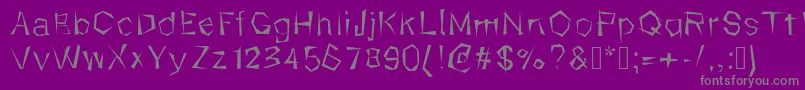 Kungfool Font – Gray Fonts on Purple Background