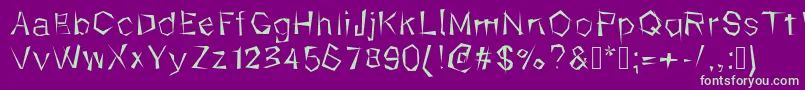 Kungfool-fontti – vihreät fontit violetilla taustalla