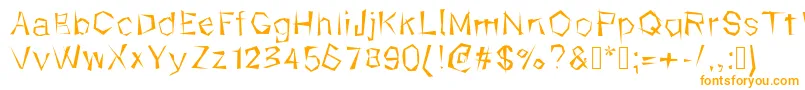 Kungfool-Schriftart – Orangefarbene Schriften