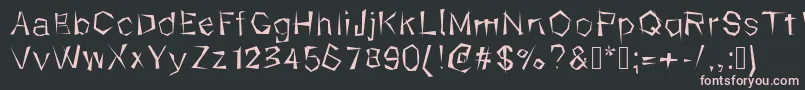 Kungfool-Schriftart – Rosa Schriften auf schwarzem Hintergrund