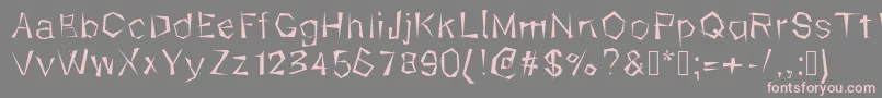 Kungfool-fontti – vaaleanpunaiset fontit harmaalla taustalla