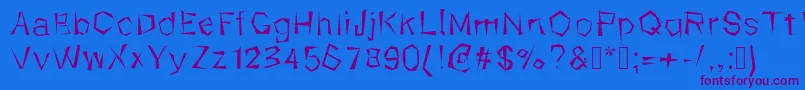 Kungfool Font – Purple Fonts on Blue Background