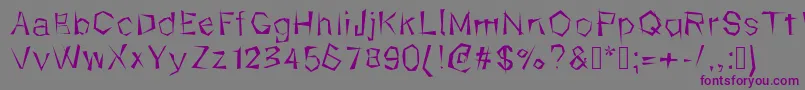 Шрифт Kungfool – фиолетовые шрифты на сером фоне