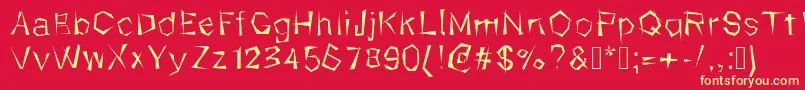 Kungfool Font – Yellow Fonts on Red Background