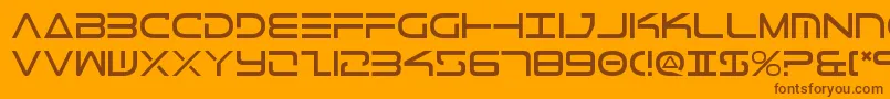 Telev2 Font – Brown Fonts on Orange Background