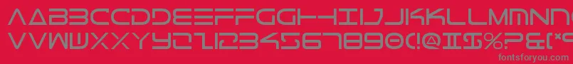 Telev2 Font – Gray Fonts on Red Background