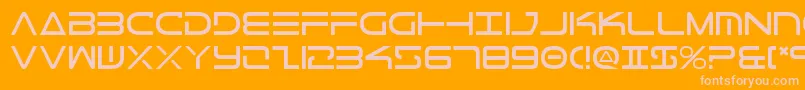 Telev2 Font – Pink Fonts on Orange Background