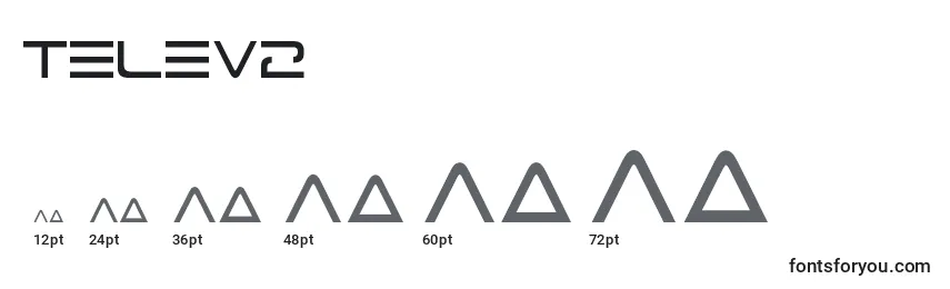Размеры шрифта Telev2