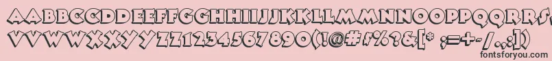 Подробнее о шрифте Tooneynoodlenf Шрифт Tooneynoodlenf – чёрные шрифты на розовом фоне