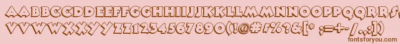 Tooneynoodlenf Font – Brown Fonts on Pink Background