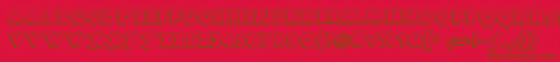 Tooneynoodlenf Font – Brown Fonts on Red Background