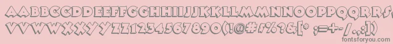 Tooneynoodlenf Font – Gray Fonts on Pink Background