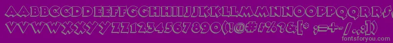 Tooneynoodlenf Font – Gray Fonts on Purple Background