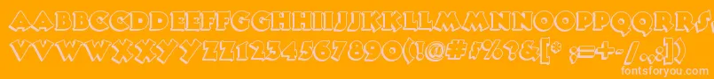 Tooneynoodlenf Font – Pink Fonts on Orange Background
