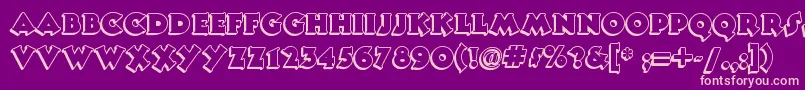 Tooneynoodlenf Font – Pink Fonts on Purple Background