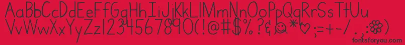 DjbMrswebster Font – Black Fonts on Red Background