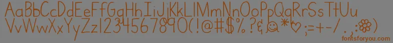 DjbMrswebster Font – Brown Fonts on Gray Background