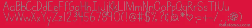 DjbMrswebster Font – Gray Fonts on Red Background