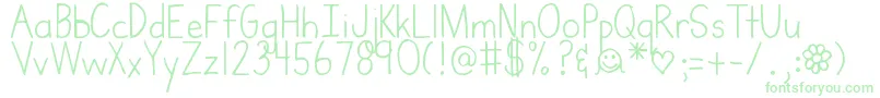 DjbMrswebster Font – Green Fonts on White Background