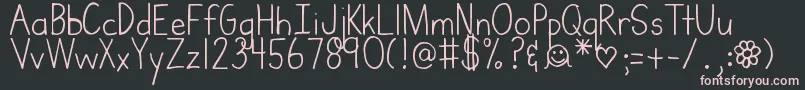 DjbMrswebster Font – Pink Fonts on Black Background