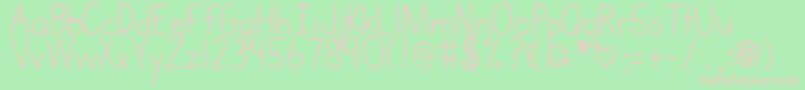 DjbMrswebster Font – Pink Fonts on Green Background