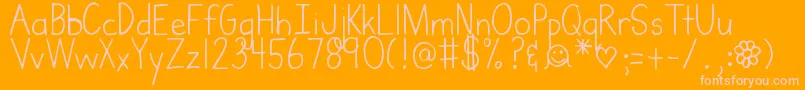 DjbMrswebster Font – Pink Fonts on Orange Background