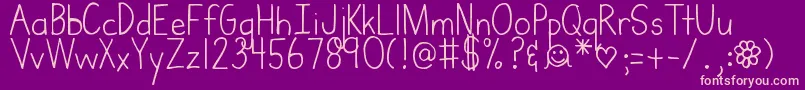 DjbMrswebster Font – Pink Fonts on Purple Background