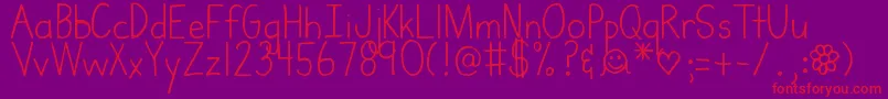 DjbMrswebster Font – Red Fonts on Purple Background