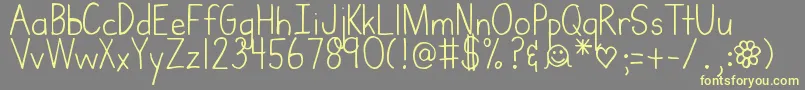 DjbMrswebster Font – Yellow Fonts on Gray Background