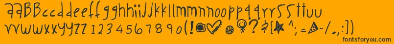 fuente Caseaddiction – Fuentes Negras Sobre Fondo Naranja