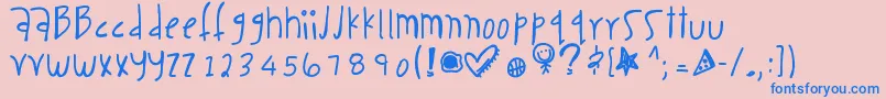 Подробнее о шрифте Caseaddiction Шрифт Caseaddiction – синие шрифты на розовом фоне
