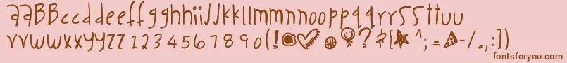 More about Caseaddiction Font Caseaddiction Font – Brown Fonts on Pink Background