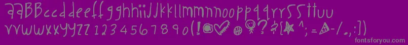 Czcionka Caseaddiction – szare czcionki na fioletowym tle
