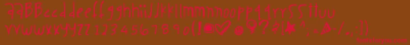 Caseaddiction Font – Red Fonts on Brown Background