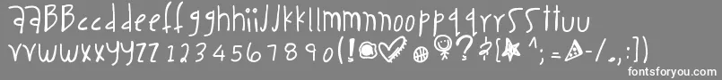 Caseaddiction Font – White Fonts on Gray Background