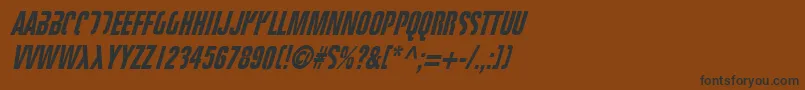 フォントFight This – 黒い文字が茶色の背景にあります