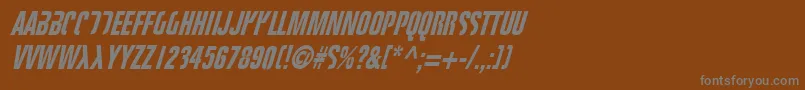 フォントFight This – 茶色の背景に灰色の文字